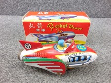 Vintage Rocket Racer MF735 Tin Friction Toy with Box