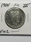 1904 Barber Half Dollar 50C Silver AU Grade Circulated 0.9 Fineness Uncertified