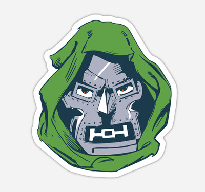 3'' Dr Doom Sticker Marvel Avengers Decal Fantastic 4 Spiderman Iron Man