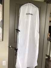 CHANEL COTTON WHITE DRESS/SUIT COVER WITH BOW TIES AT SIDE AND BLACL TRIM