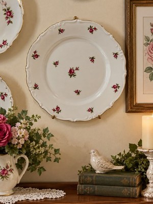 Bavaria Western Germany Porcelain 7.5'' Rose Pattern Plate GrandmaCore Cottage