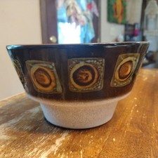 VTG Fat Lava Geometric Planter Bowl Dumler & Breiden 213-22 W German MCM Pottery