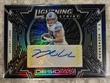 2021 Obsidian Lightning Strike Auto Electric Etch Yellow 18/25 T.J. Hock…