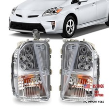 Pair Fog Lights Assembly Turn Signal Lamp Compatible with Prius 4-Door 2012