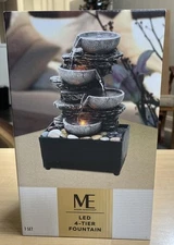 Modern Expressions Indoor Tabletop Beautiful LED Fountain Lights Up Brand new 