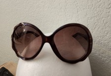 Fendi Oval Womens Brown Sunglasses side logo
