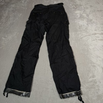 パンツ triple five soul wide cargo pants street Triple Five Soul Pants Mens 28 Black Cargo Utility Drawstring Hem