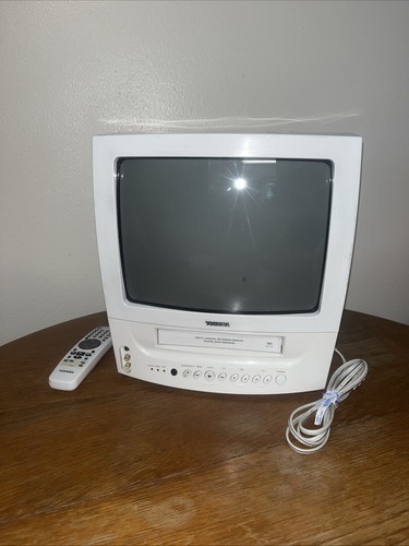 Toshiba MV13J3 13" CRT TV VCR Combo VHS Tested Working w/ Remote Retro - Picture 1 of 9