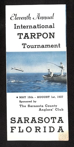 1937 Sarasota Florida International Tarpon Tournament Fishing Brochure Seaboard