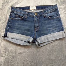 Current Elliott Denim Shorts The Cuff Blue Rolled Hem Womens 26