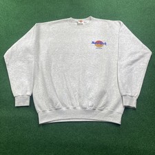 Vintage Hard Rock Cafe Sweatshirt Mens XL Gray 90S All Is One Sweater USA MADE
