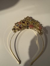 Walt Disney World Princess Aurora Sleeping Beauty Gold Headband Tiara Metal