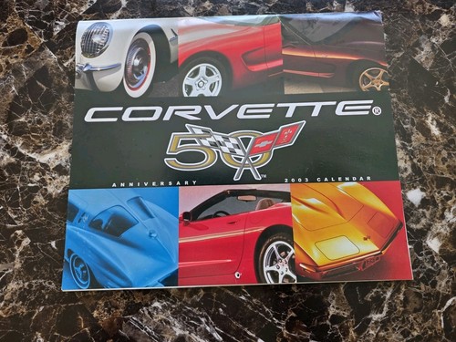 2003 50th Anniversary Corvette Calendar  13.5 X 12 Sports Muscle Car
