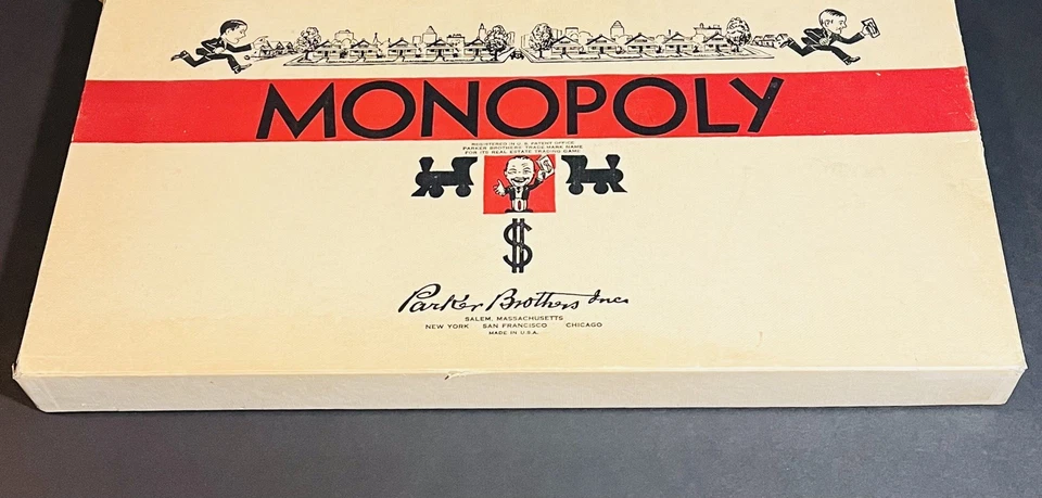 Rare Vintage Monopoly 1935, 1946 No. 9 White Box Edition Game Board - Image 3 of 4