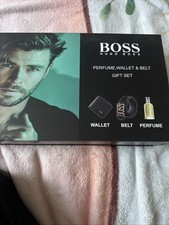 Hugo Boss Wallet, perfume, Belt Gift Set