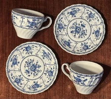 2 Johnson Bros Indies Blue Cup & Saucer Sets Excellent Cond 3 Sets Available