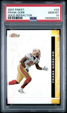 2007 TOPPS FINEST FRANK GORE GOLD REFRACTOR #/50 *GRADED PSA GEM MINT 10 - POP 3