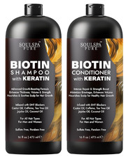 Biotin Shampoo and Conditioner Set with Keratin - Sulfate-Free Advanced Anti-Thi