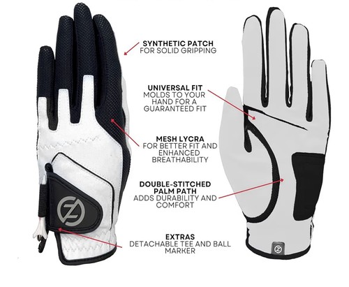 Zero Friction Junior Compression-Fit Synthetic Golf Gloves One Size - 第 3/3 張圖片