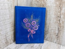 Vintage Blue Velvet Photo Album A4 Unused Retro Wedding Memory Book Soviet time