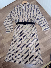 NWT Express, geometric Portofino midi dress. Size large (belt not included)