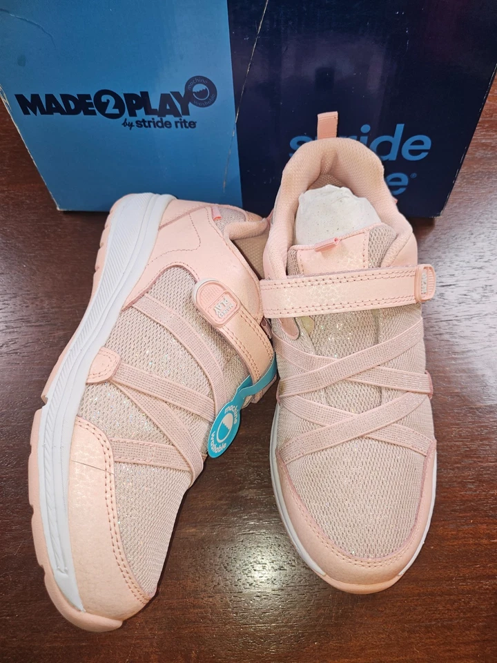 Stride Rite M2P Emmy CG60276 Rosa Polvoriento Talla 2 1/2 M Lavable a Máquina Nuevo en caja Foto 3 de 4