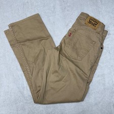 Levis 511 Slim Boys Khaki Pants Tan Size 14 Regular W27 L29 7648-Y16