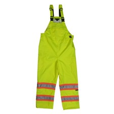 Tough Duck Safety Rain Bib Overall, Size 2XL, Color Fluorescent Green, Gender