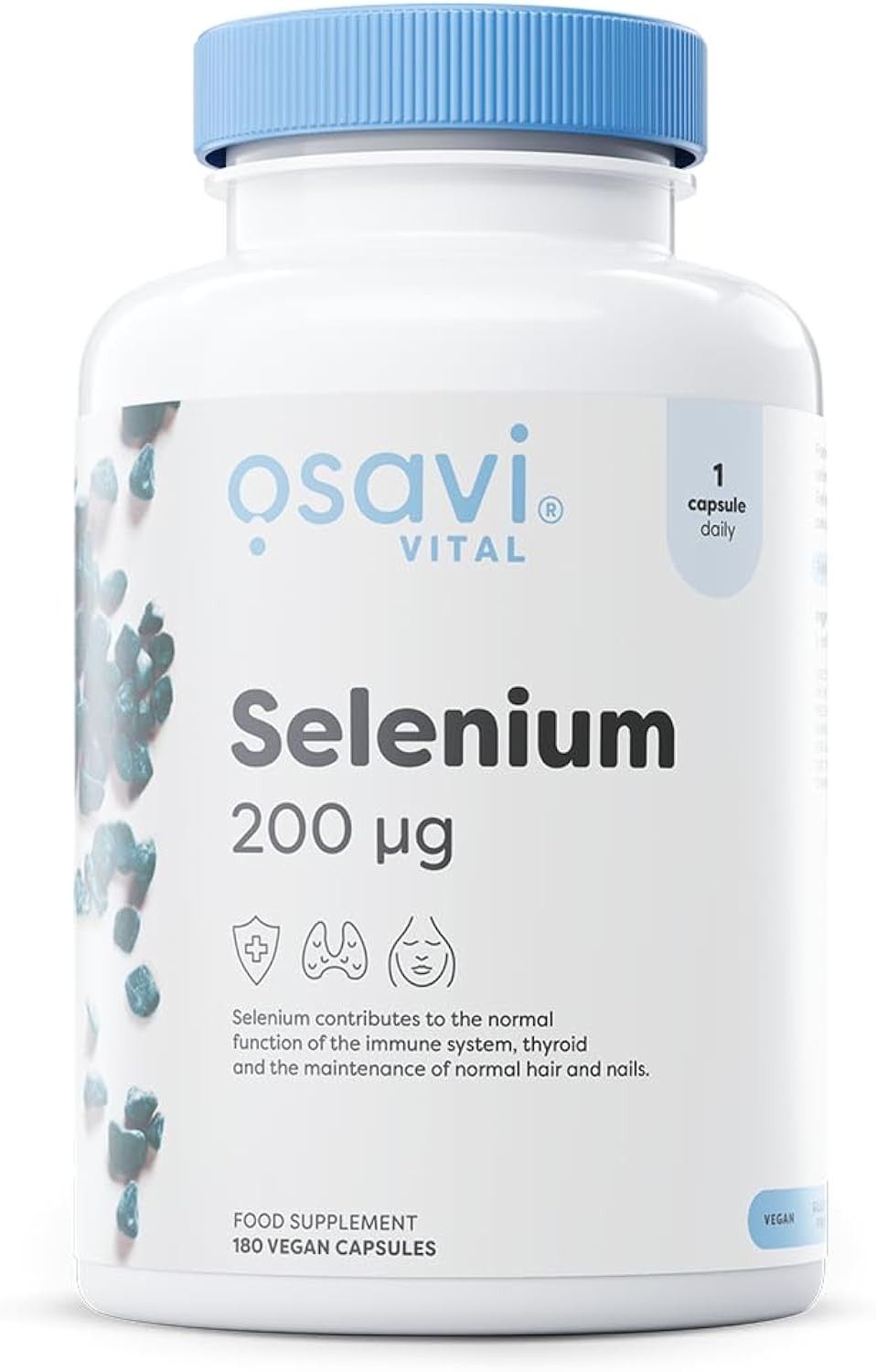 Osavi Selenium 200 μg – 180 Vegan Capsules | Highly Absorbable L–Selenomethionine | Supports Immune System, Thyroid Function & Normal Hair & Nails | Protects Cells from Oxidative Stress - Image 2