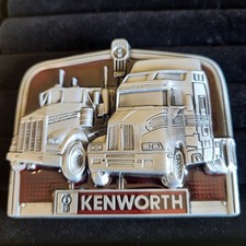 Kenworth Belt Buckle Metal  Red Enamel Finish Trucker Transportation Diesel