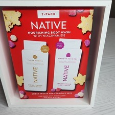 Native Nourishing Body Wash Niacinamide 2-Pack Sugar Cookie/Holiday Gumdrop
