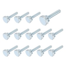 14 Pcs M8x40mm Zinc Plated Flat Knurled Fully Threaded Thumb Screws