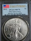 U.S. Mint 2011 Silver American Eagle 1 oz .999 PCGS MS70 First Strike