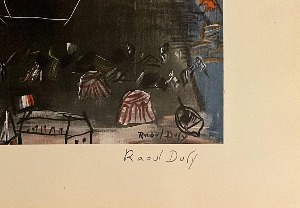 Raoul Dufy, litografia original assinada à mão com certificado de autenticidade e avaliação de US$ 3.500 - Imagem 3 de 4