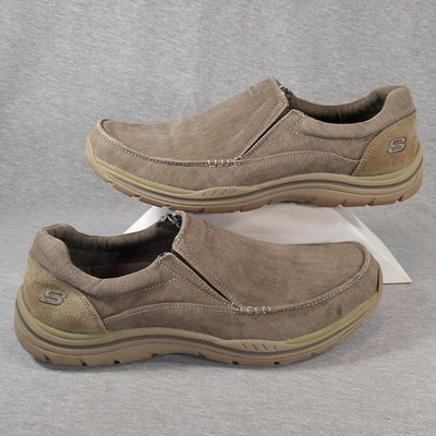 Skechers Expected Casual Slip-on Shoes Mens 10.5 Avillo Khaki Canvas 64109