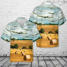 US Air Force 461st Air Control Wing E8C J STARS Hawaiian Shirt