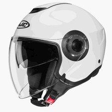 CASCO MOTO JET HJC I40 N BIANCO LUCIDO TAGLIA XL