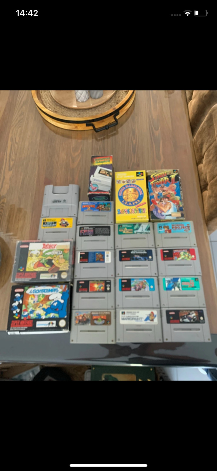 lot jeux super nintendo et adaptateur
