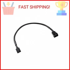 Easycargo 30cm Case Fan Extension Cable, PWM Fan Cable Extension, 3 pin 4 pin Ca