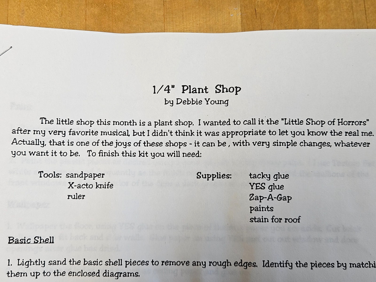 1:48 May Green Thumb Flower Shop and Furniture Kit by Debbie Young At Heart, NIB