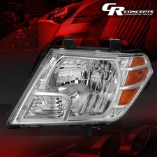 OE Style Chrome/Amber Driver Left Side Headlight for 2009-2021 Nissan Frontier