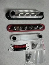 DAIERTEK 12-48V Power Distribution Blocks, 150A with cover.  Set of 2, + & -