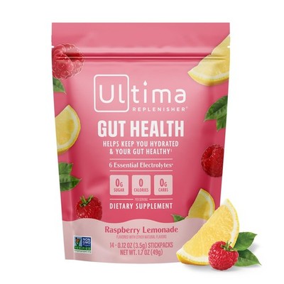 Gut Health Electrolyte Ultima Raspberry Lemonade 14
