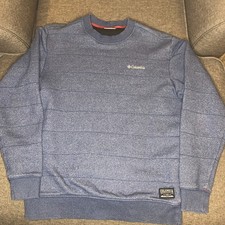 Columbia Sportswear Sweater Mens Medium Pullover Knit Crewneck  Navy Blue