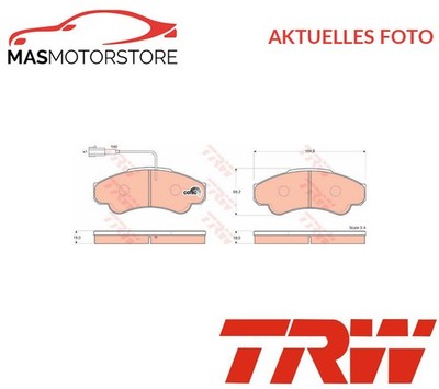 SATZ BREMSBELÄGE BREMSKLÖTZE VORNE TRW GDB1518 A NEU OE QUALITÄT
