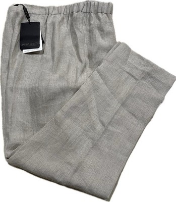 MARINA RINALDI  REGIONE LINEN ,FLEX NATURAL LIGHTWEIGHT PANTS ,TROUSER US-16 NWT