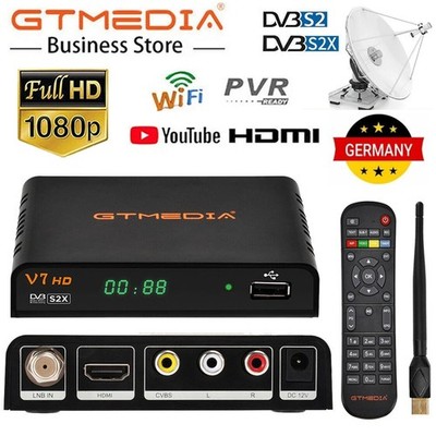 GTMEDIA V7 HD DVB-S2/S2X Digital Sat Receiver TV Box FTA USB WiFi 1080P HDMI PVR