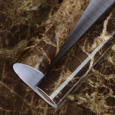 Peel And Stick Brown Marble Contact Paper For Countertops Paper 15.8" X 78.8"