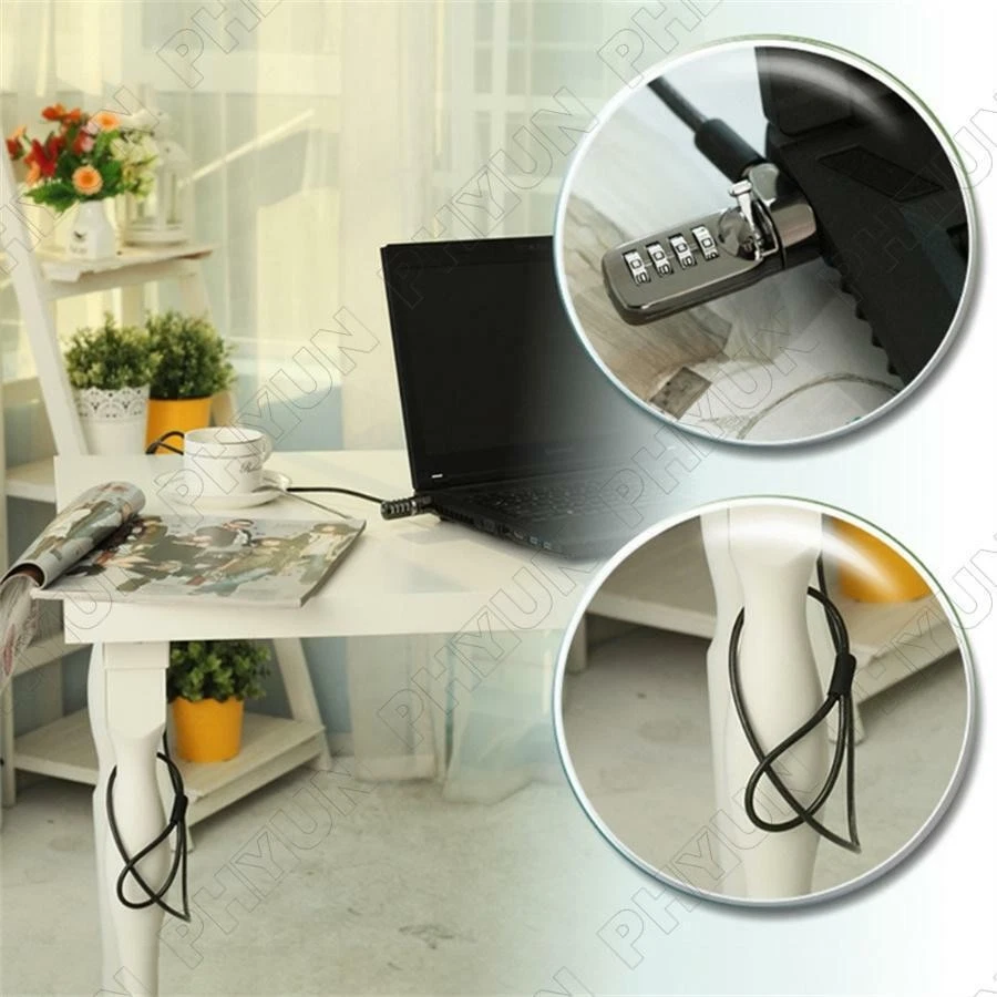 Zinc Alloy Anti-Theft Password Cable Lock For Laptops PC Monitors & Other Device - Image 3 of 4