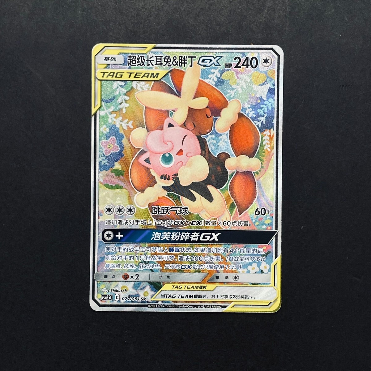 IN STOCK Pokemon S-Chinese Mega Lopunny＆Jigglypuff SR 2023 CSM2